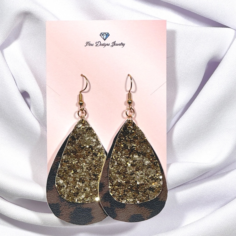 🐆18K Gold Cheetah Print Earrings🐆